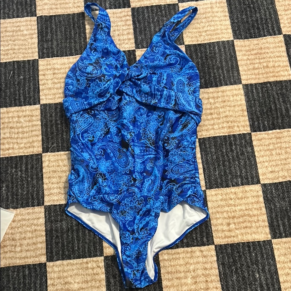 Blue Paisley Swimsuit